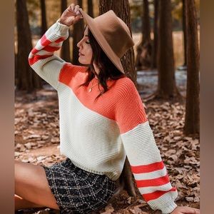 Shein Color Block Drop Shoulder Sweater